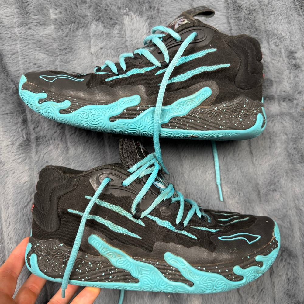 Puma MB.03 LaMelo Ball Blue Hive Basketball Shoes Black Blue 379293-01 Mens 7